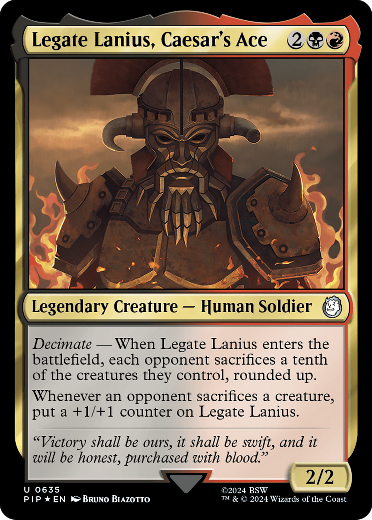 Legate Lanius, Caesar's Ace (Surge Foil) [Fallout] | Boutique FDB TCG