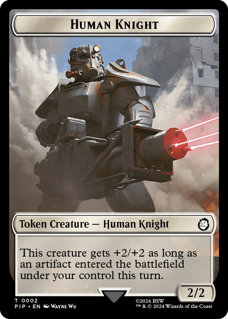 Junk // Human Knight Double-Sided Token [Fallout Tokens] | Boutique FDB TCG