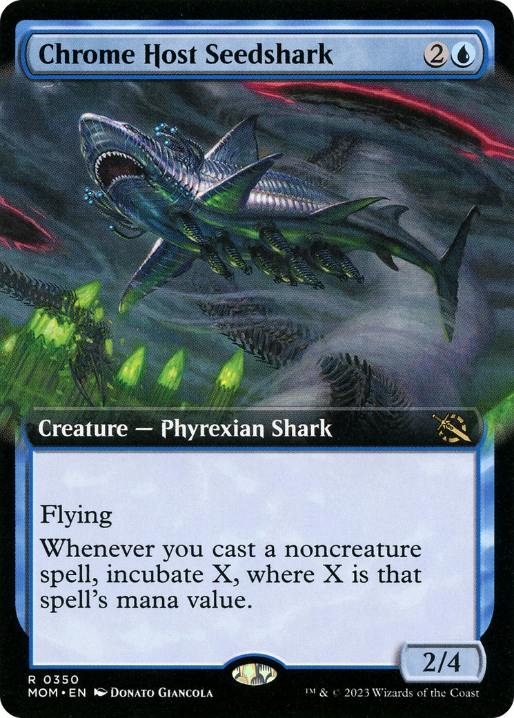 Chrome Host Seedshark (Extended Art) [March of the Machine] | Boutique FDB TCG