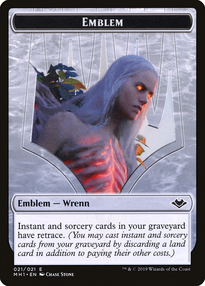 Zombie (007) // Wrenn and Six Emblem (021) Double-Sided Token [Modern Horizons Tokens] | Boutique FDB TCG