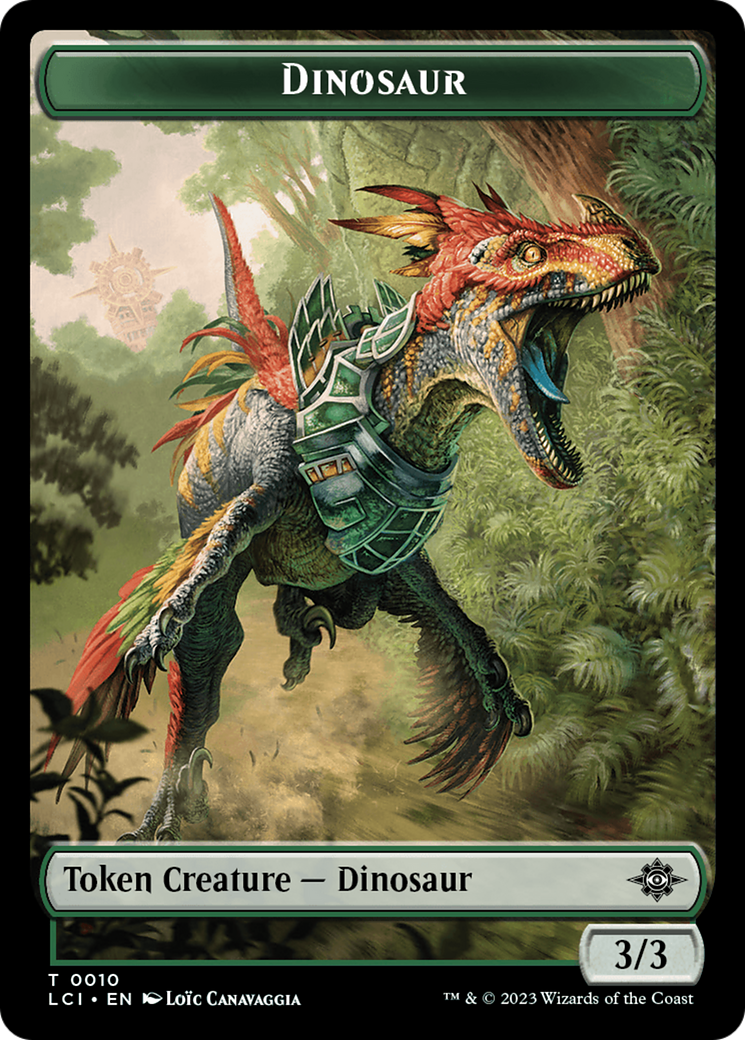 Dinosaur Token (0010) [The Lost Caverns of Ixalan Tokens] | Boutique FDB TCG