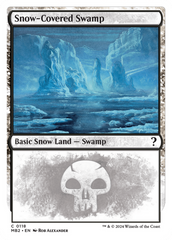 Snow-Covered Swamp (White Border) [Mystery Booster 2] | Boutique FDB TCG