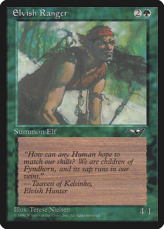 Elvish Ranger (Insect on Back) [Alliances] | Boutique FDB TCG