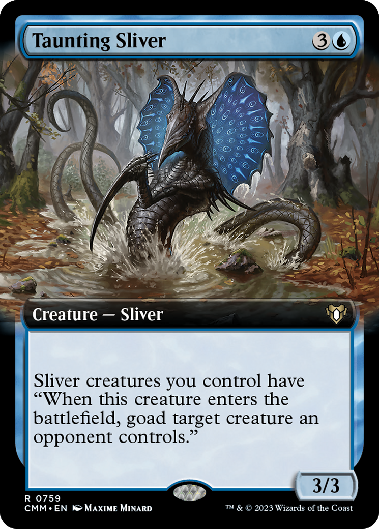 Taunting Sliver (Extended Art) [Commander Masters] | Boutique FDB TCG