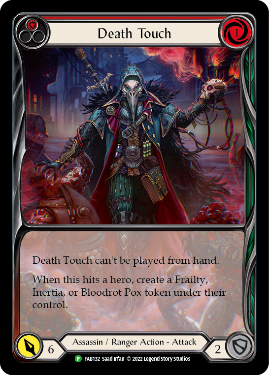 Death Touch (Red) [FAB132] (Promo)  Rainbow Foil | Boutique FDB TCG