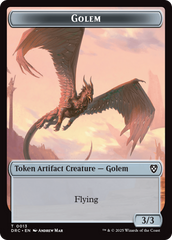 Construct // Golem (0013) Double-Sided Token [Aetherdrift Commander Tokens] | Boutique FDB TCG