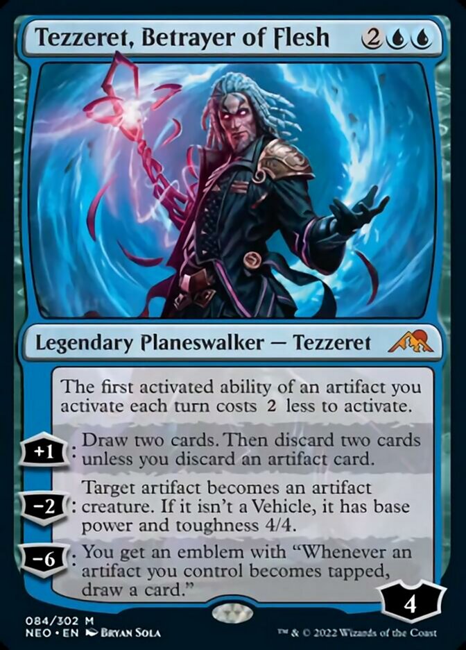 Tezzeret, Betrayer of Flesh [Kamigawa: Neon Dynasty] | Boutique FDB TCG