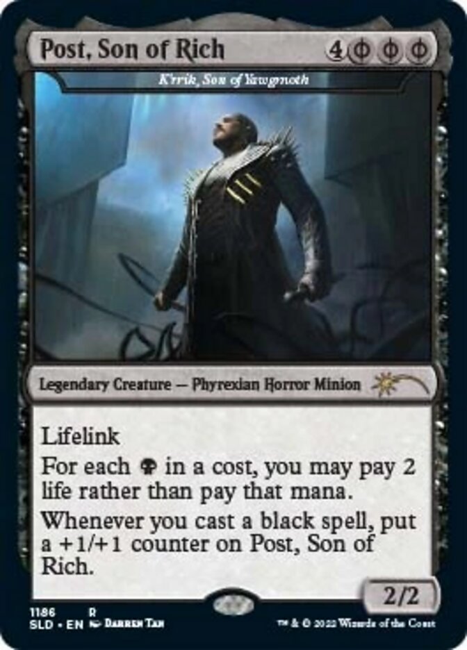 K'rrik, Son of Yawgmoth - Post, Son of Rich [Secret Lair Drop Series] | Boutique FDB TCG