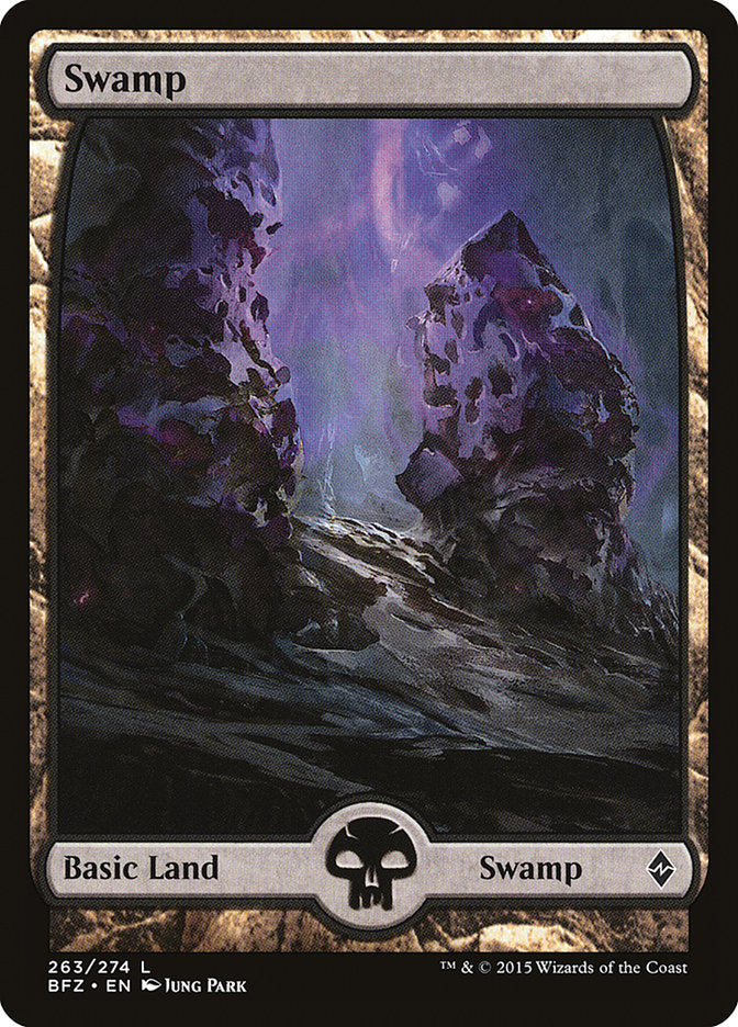 Swamp (263) (Full Art) [Battle for Zendikar] | Boutique FDB TCG