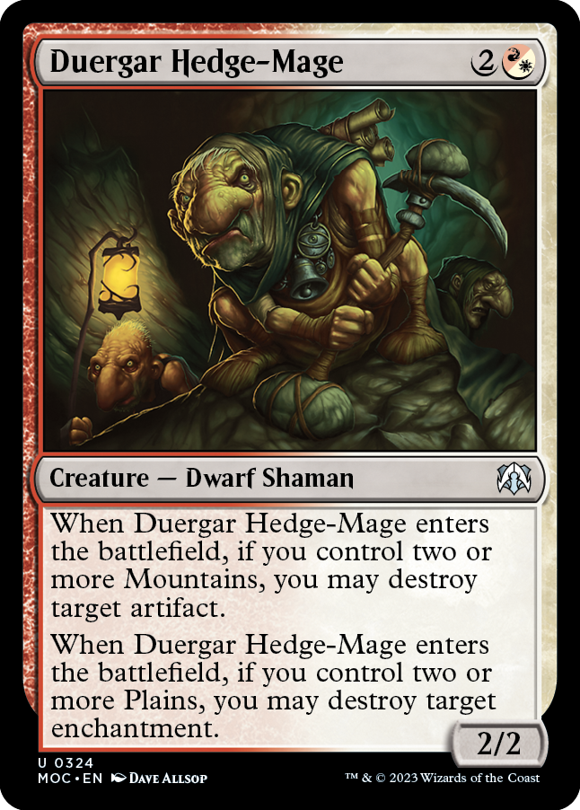 Duergar Hedge-Mage [March of the Machine Commander] | Boutique FDB TCG