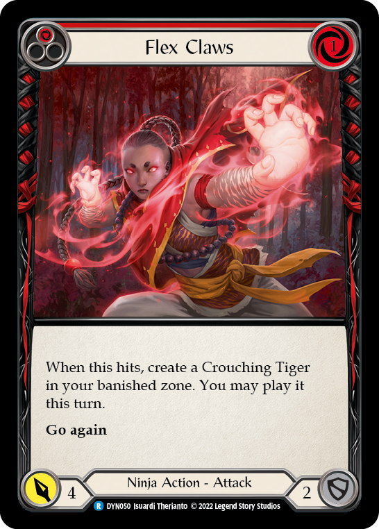 Flex Claws (Red) [DYN050] (Dynasty)  Rainbow Foil | Boutique FDB TCG