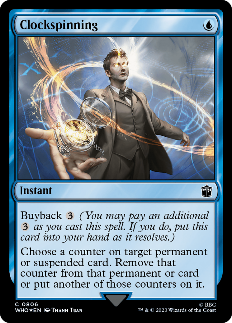 Clockspinning (Surge Foil) [Doctor Who] | Boutique FDB TCG