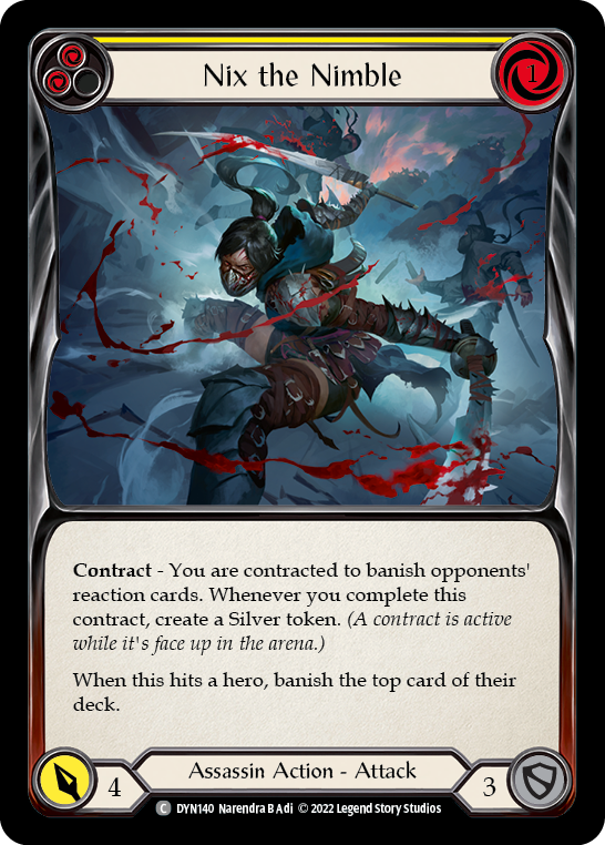 Nix the Nimble (Yellow) [DYN140] (Dynasty)  Rainbow Foil | Boutique FDB TCG