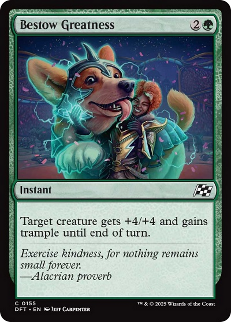 Bestow Greatness [Aetherdrift] | Boutique FDB TCG
