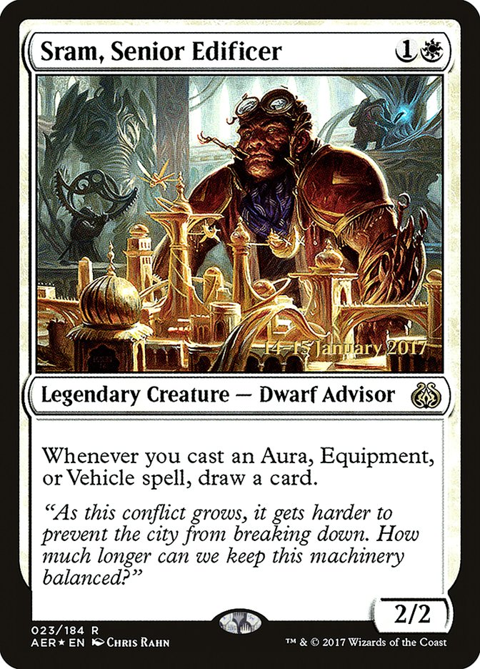 Sram, Senior Edificer [Aether Revolt Prerelease Promos] | Boutique FDB TCG