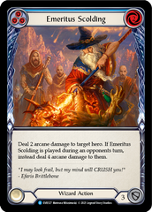 Emeritus Scolding (Blue) [EVR127] (Everfest)  1st Edition Rainbow Foil | Boutique FDB TCG