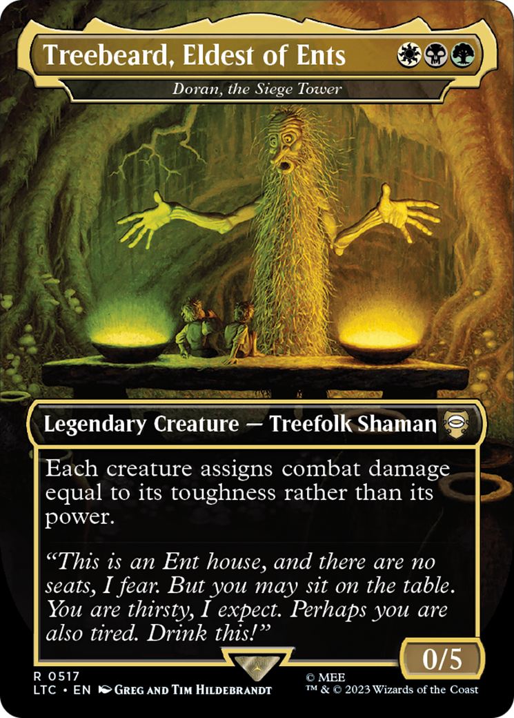 Treebeard, Eldest of Ents - Doran, the Siege Tower (Borderless) [The Lord of the Rings: Tales of Middle-Earth Commander] | Boutique FDB TCG