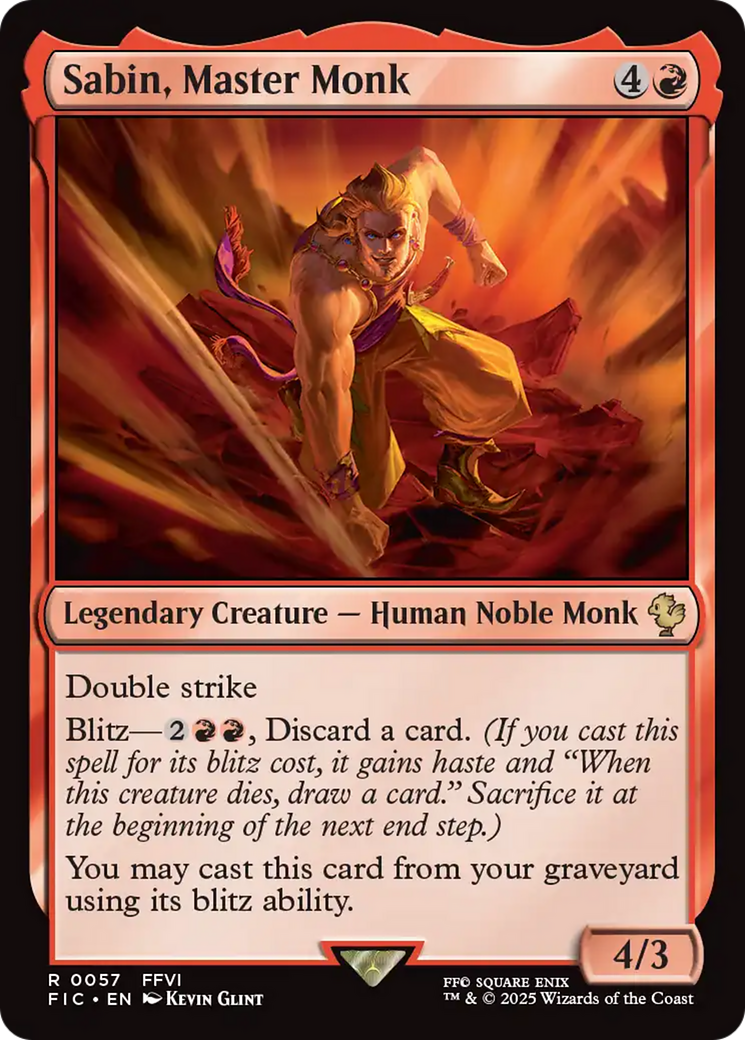 Sabin, Master Monk [FINAL FANTASY Commander] | Boutique FDB TCG