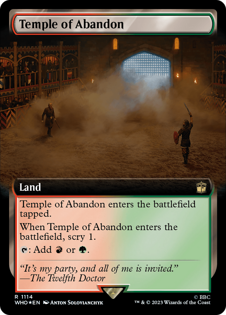 Temple of Abandon (Extended Art) (Surge Foil) [Doctor Who] | Boutique FDB TCG