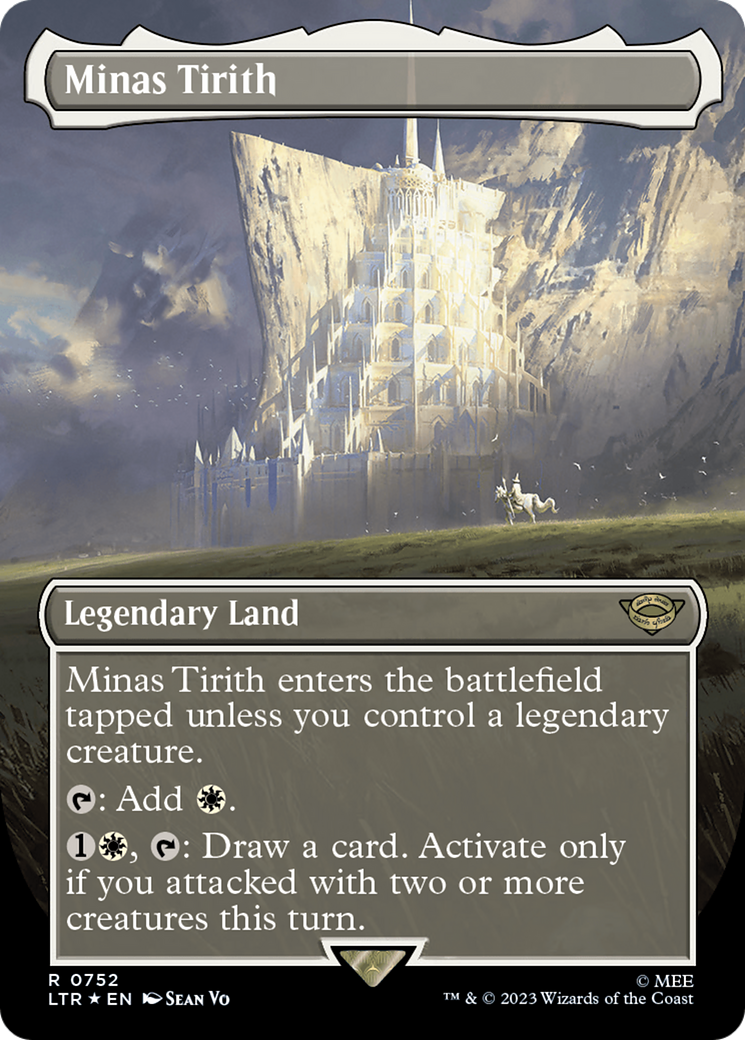 Minas Tirith (Borderless) (Surge Foil) [The Lord of the Rings: Tales of Middle-Earth] | Boutique FDB TCG