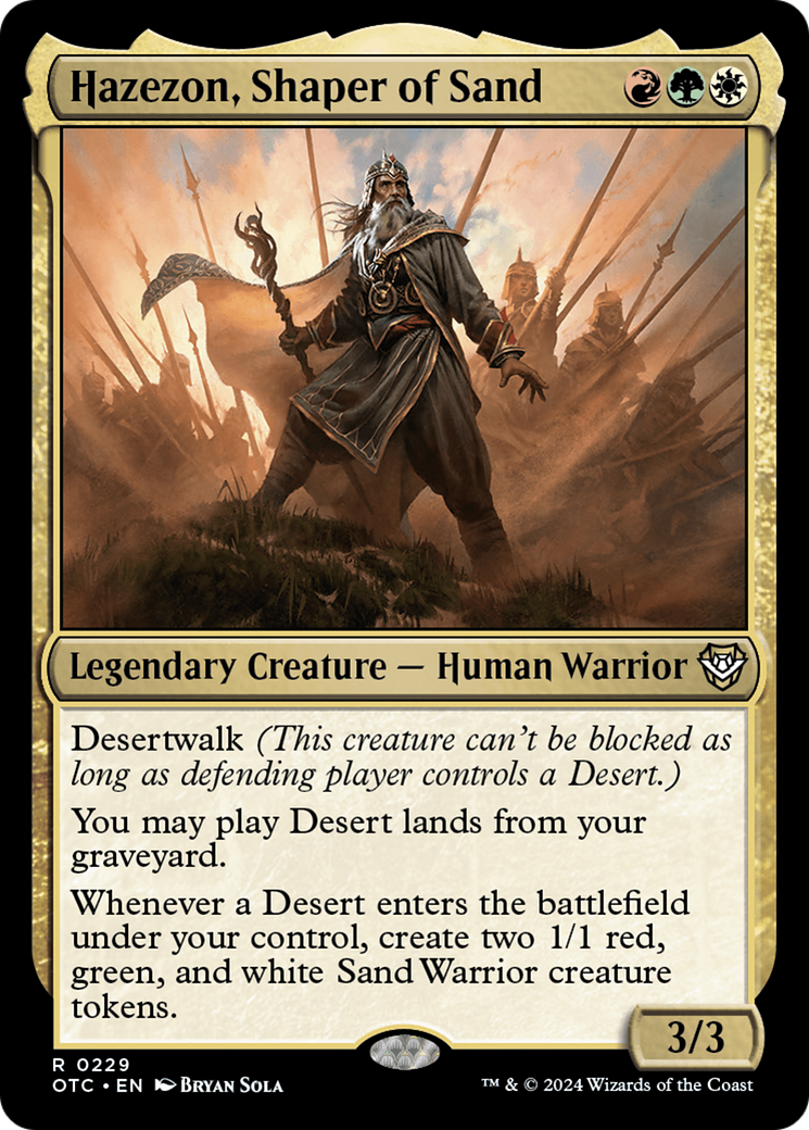 Hazezon, Shaper of Sand [Outlaws of Thunder Junction Commander] | Boutique FDB TCG