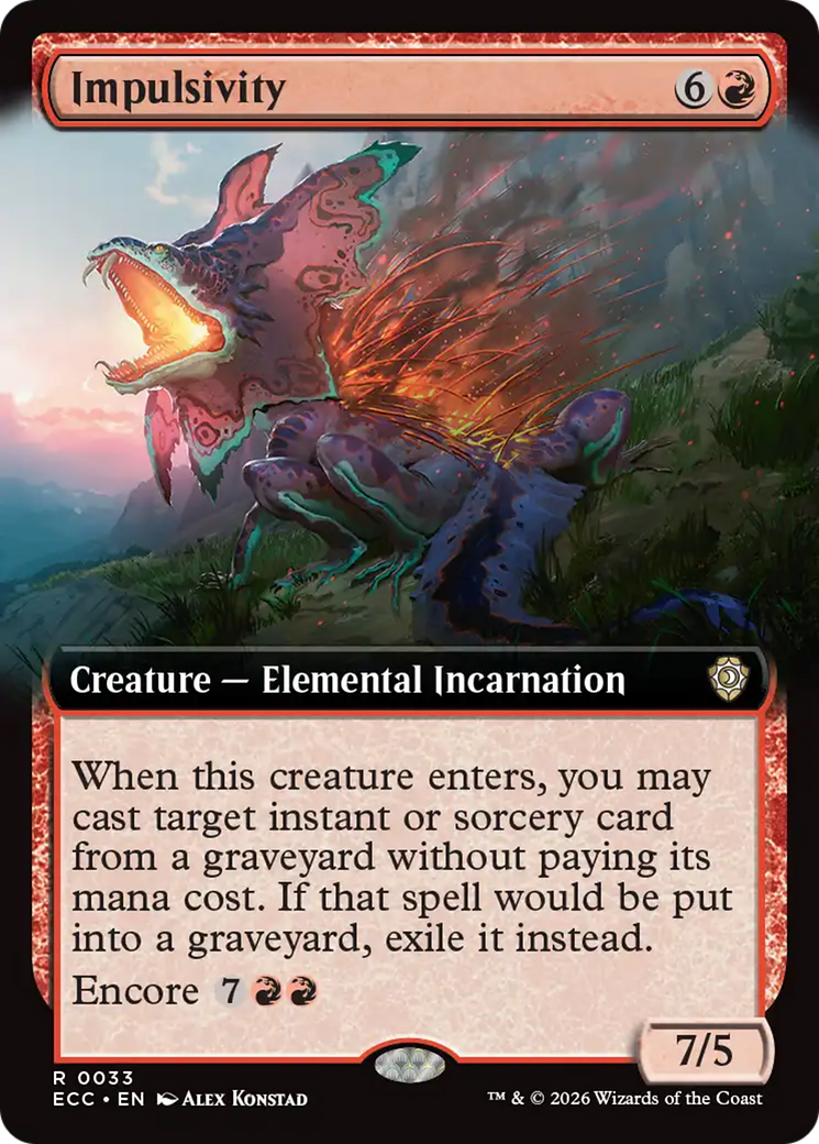 Impulsivity (Extended Art) [Lorwyn Eclipsed Commander] | Boutique FDB TCG