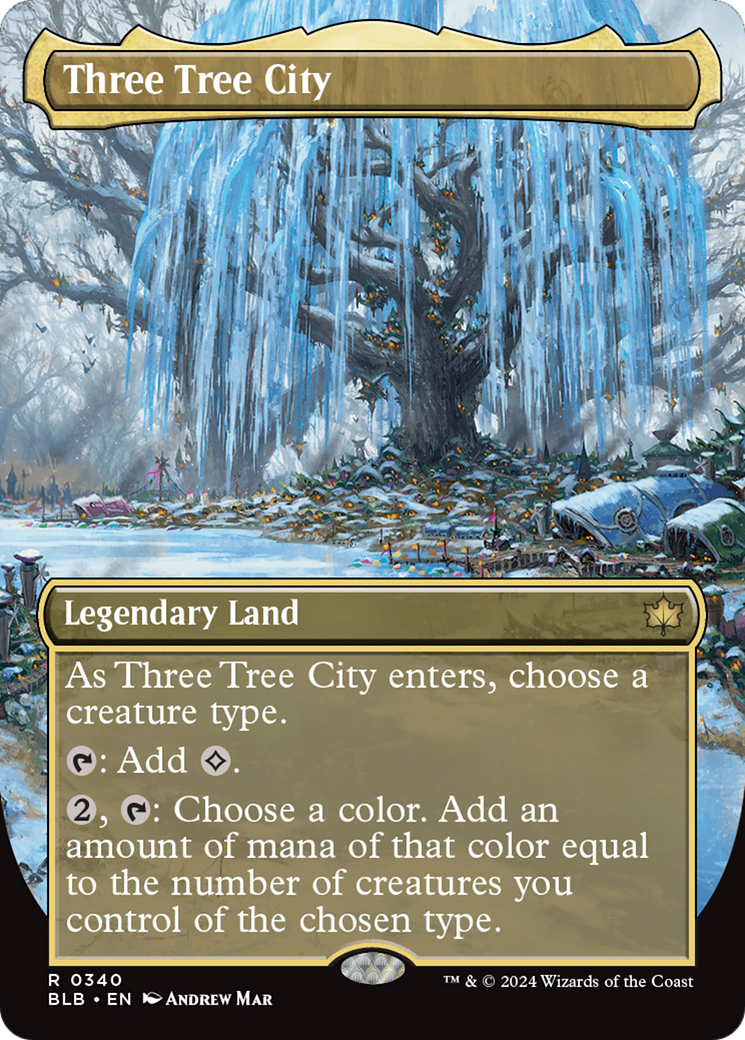 Three Tree City (Borderless) (0340) [Bloomburrow] | Boutique FDB TCG