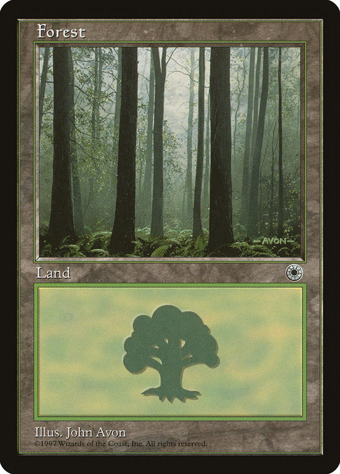 Forest (Three Dark Trees at Front with Lush Ground) [Portal] | Boutique FDB TCG