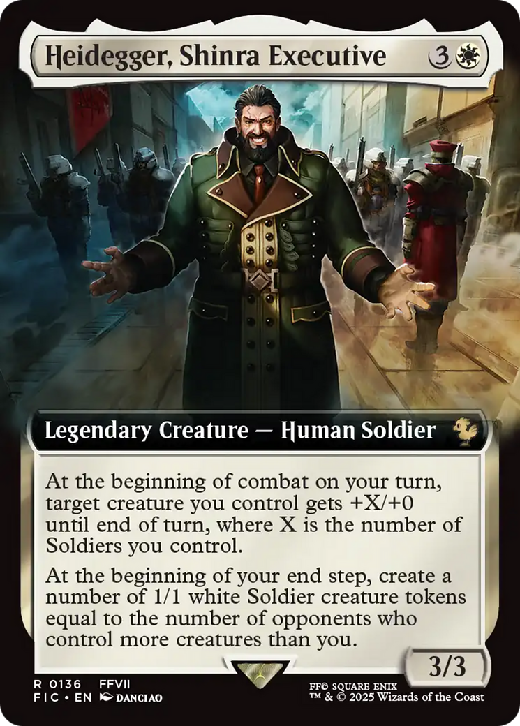 Heidegger, Shinra Executive (Extended Art) [FINAL FANTASY Commander] | Boutique FDB TCG