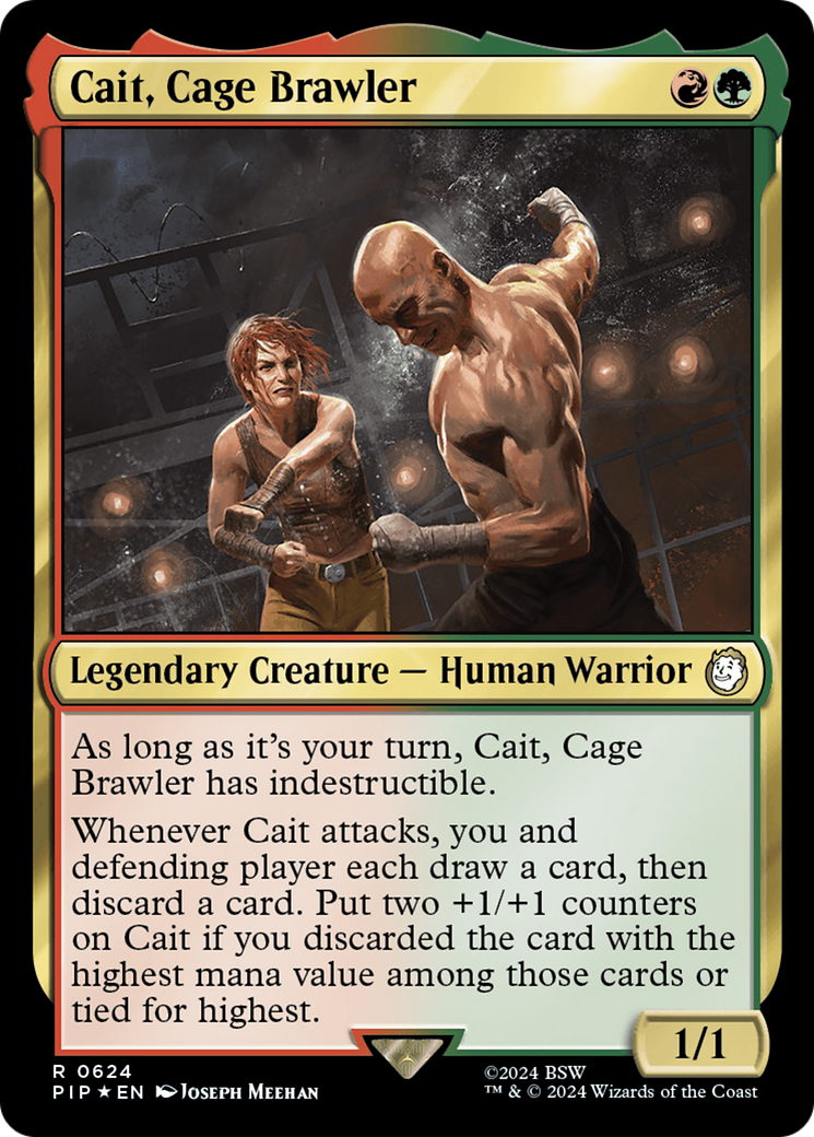 Cait, Cage Brawler (Surge Foil) [Fallout] | Boutique FDB TCG