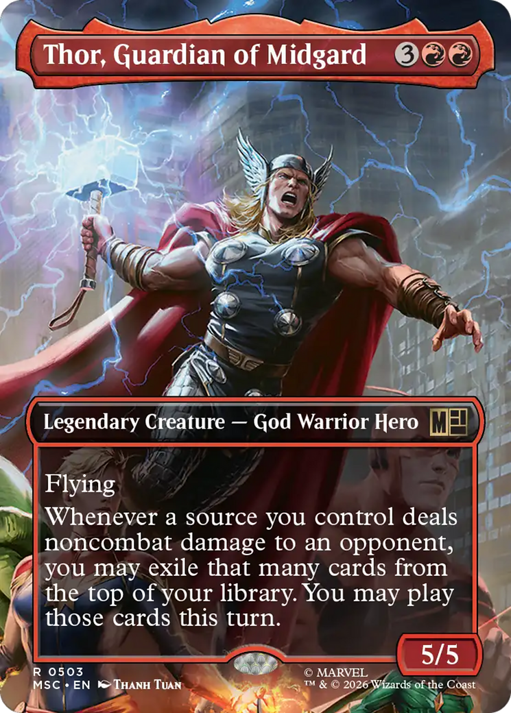 Thor, Guardian of Midgard (Borderless) [Marvel Super Heroes Commander] | Boutique FDB TCG
