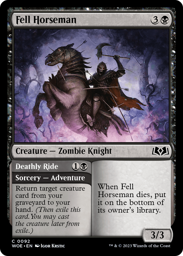 Fell Horseman // Deathly Ride [Wilds of Eldraine] | Boutique FDB TCG