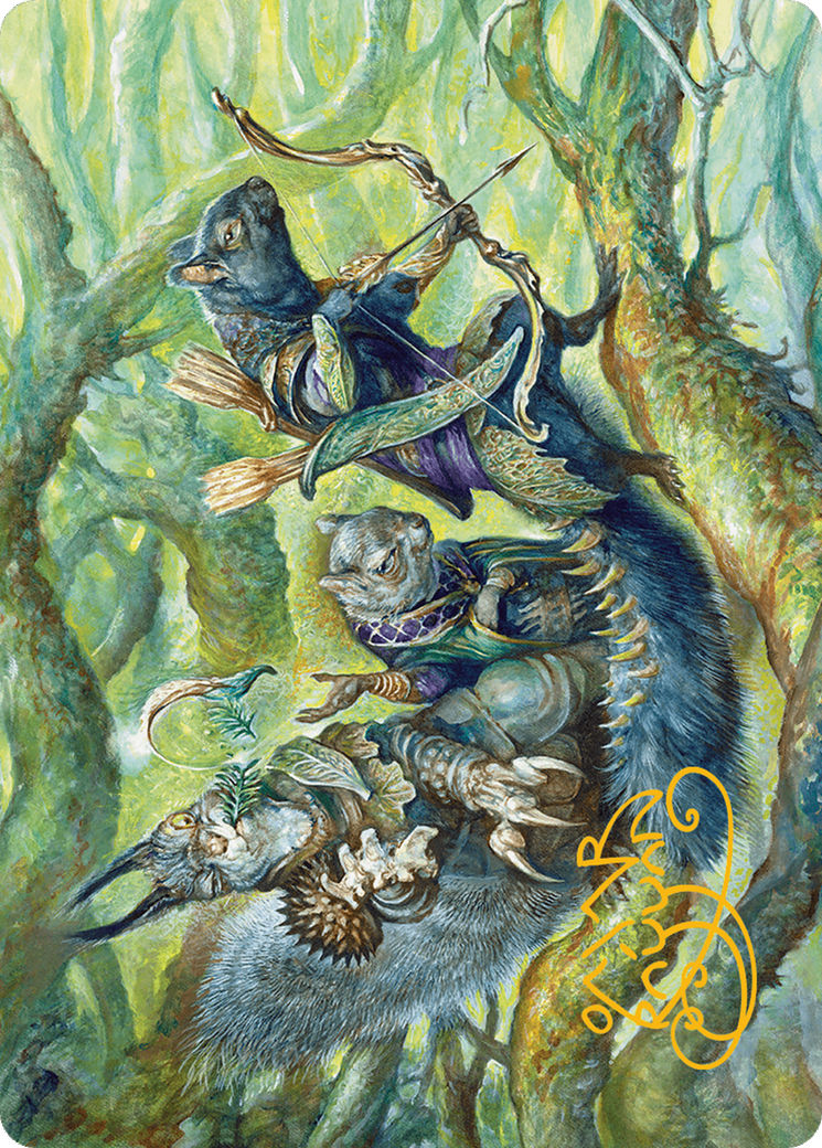 The Odd Acorn Gang Art Card (Gold-Stamped Signature) [Bloomburrow Art Series] | Boutique FDB TCG