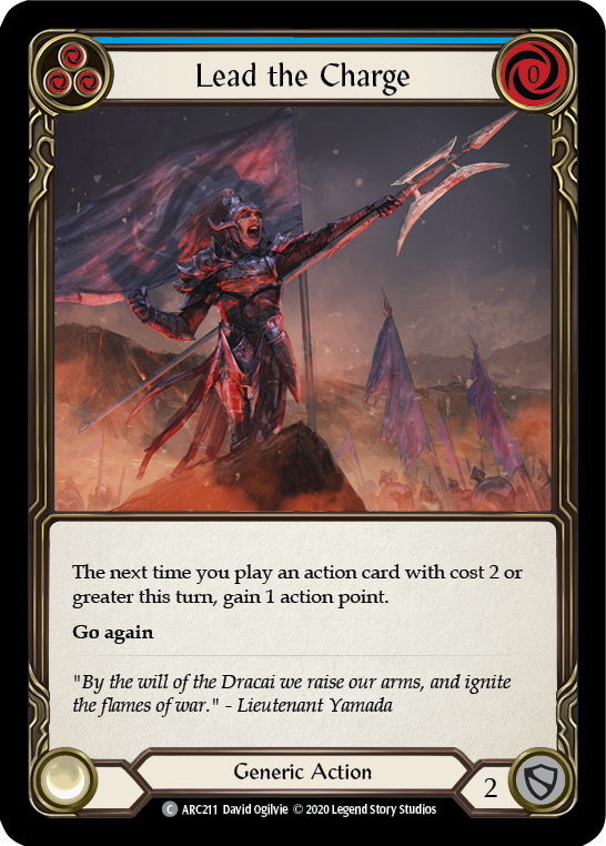 Lead the Charge (Blue) [U-ARC211] (Arcane Rising Unlimited)  Unlimited Normal | Boutique FDB TCG