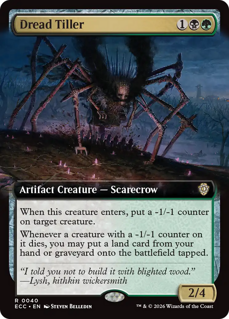 Dread Tiller (Extended Art) [Lorwyn Eclipsed Commander] | Boutique FDB TCG