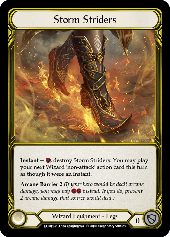 Storm Striders [FAB011-P] (Promo)  1st Edition Cold Foil - Golden | Boutique FDB TCG