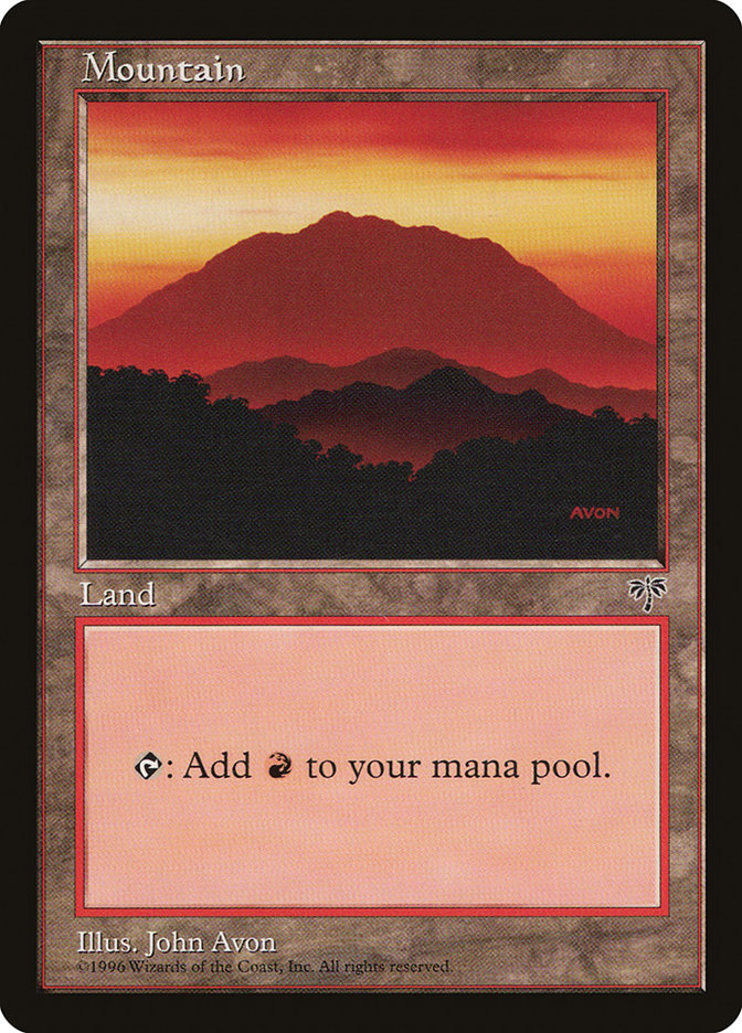 Mountain (Red Signature) [Mirage] | Boutique FDB TCG