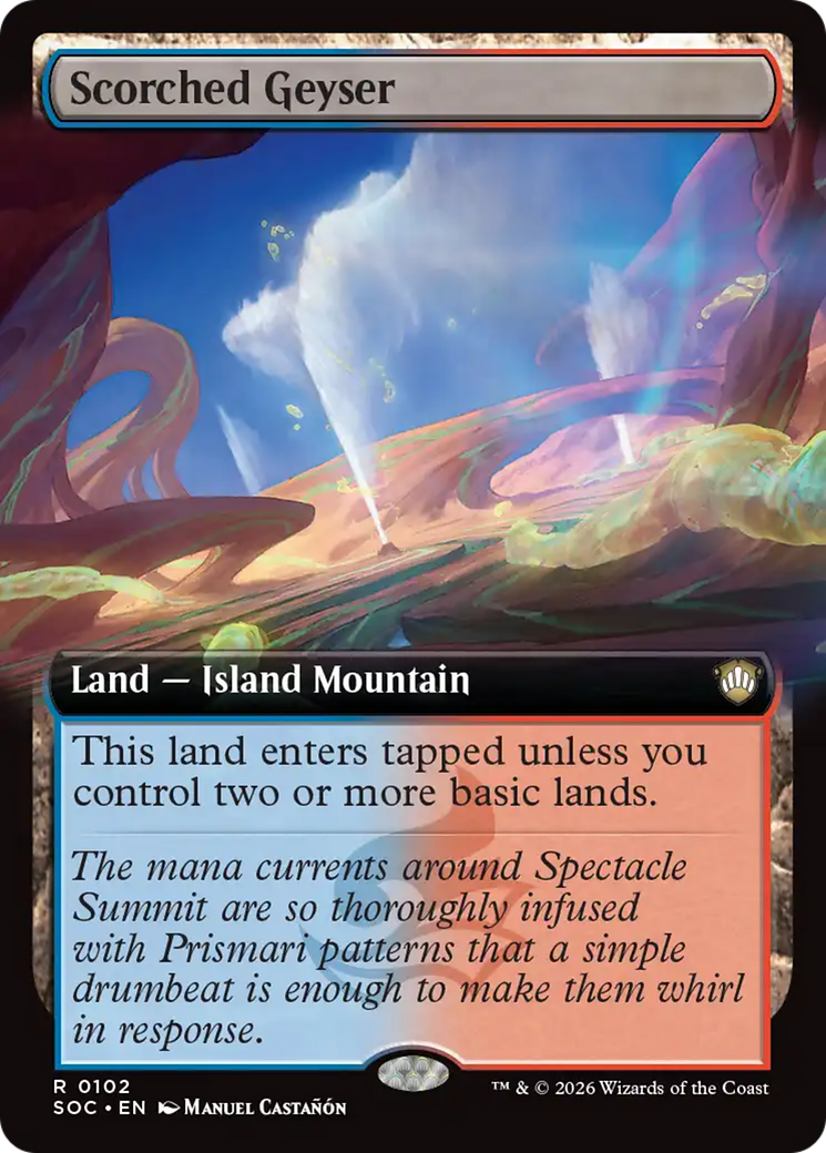 Scorched Geyser (Extended Art) [Secrets of Strixhaven Commander] | Boutique FDB TCG