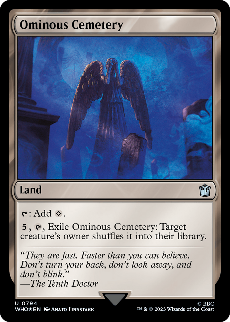 Ominous Cemetery (Surge Foil) [Doctor Who] | Boutique FDB TCG