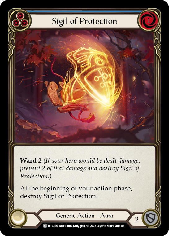 Sigil of Protection (Blue) [UPR220] (Uprising) | Boutique FDB TCG