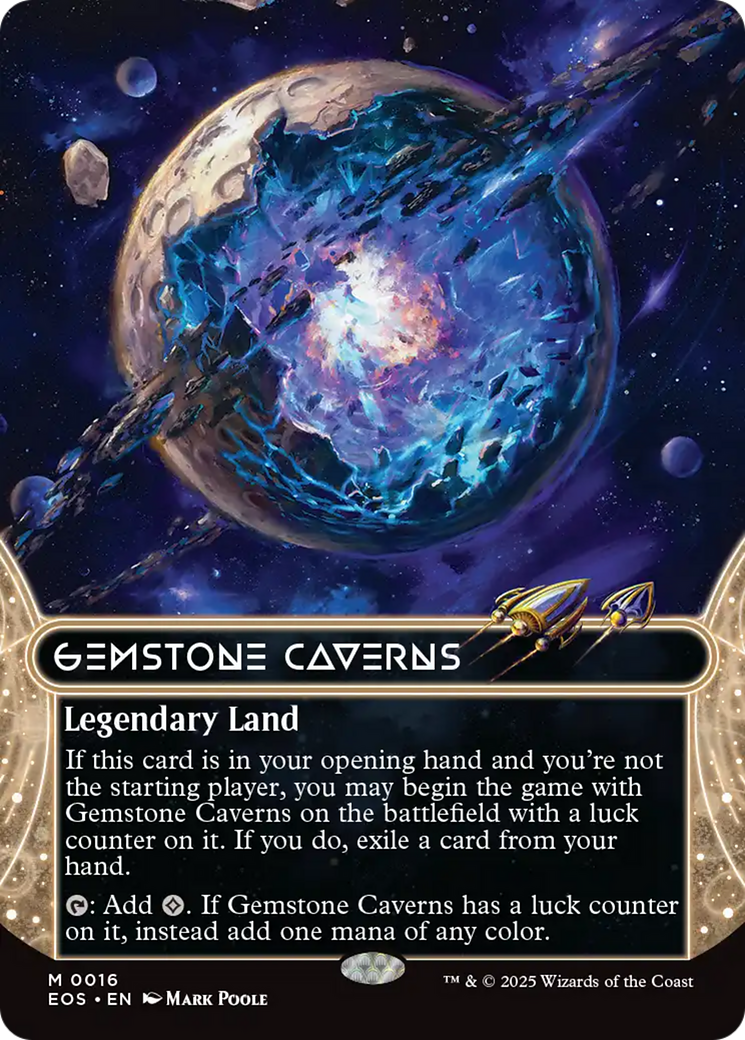 Gemstone Caverns (0016) (Borderless) [Edge of Eternities: Stellar Sights] | Boutique FDB TCG