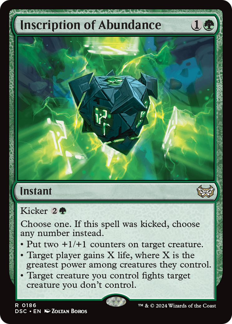 Inscription of Abundance [Duskmourn: House of Horror Commander] | Boutique FDB TCG