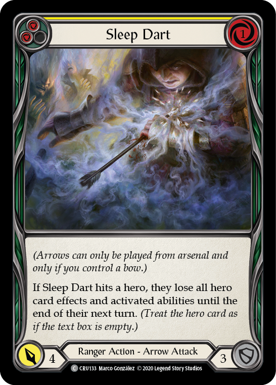 Sleep Dart (Yellow) [CRU133] (Crucible of War)  1st Edition Normal | Boutique FDB TCG