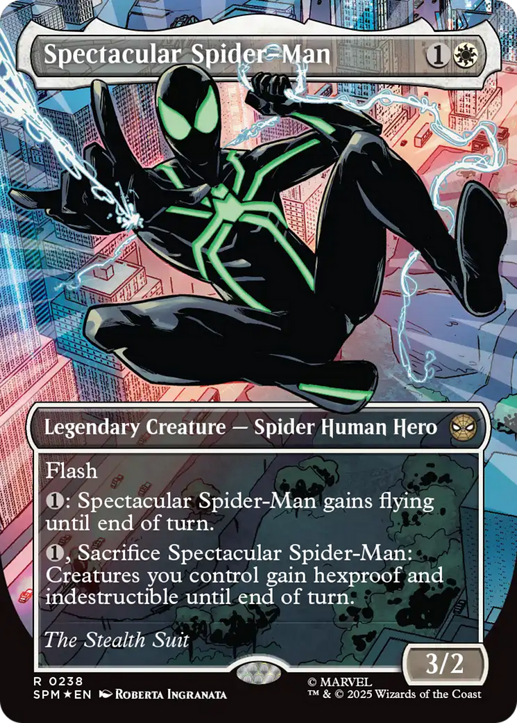 Spectacular Spider-Man (0238) (Borderless) (Textured Foil) [Marvel's Spider-Man] | Boutique FDB TCG
