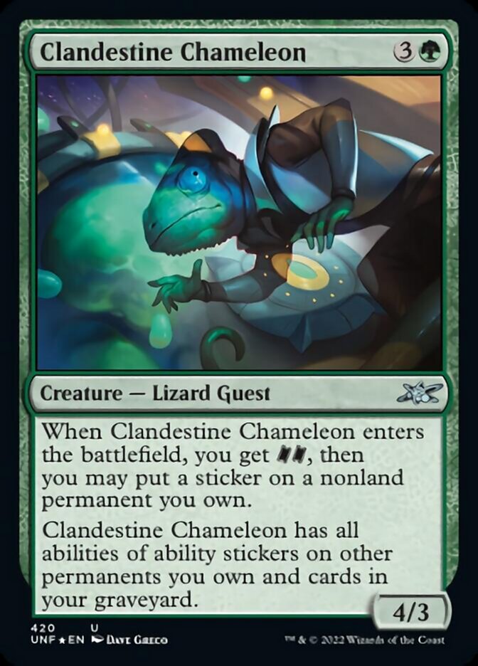 Clandestine Chameleon (Galaxy Foil) [Unfinity] | Boutique FDB TCG