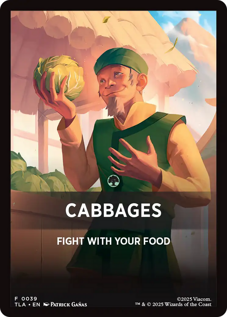 Cabbages Theme Card [Avatar: The Last Airbender Tokens] | Boutique FDB TCG