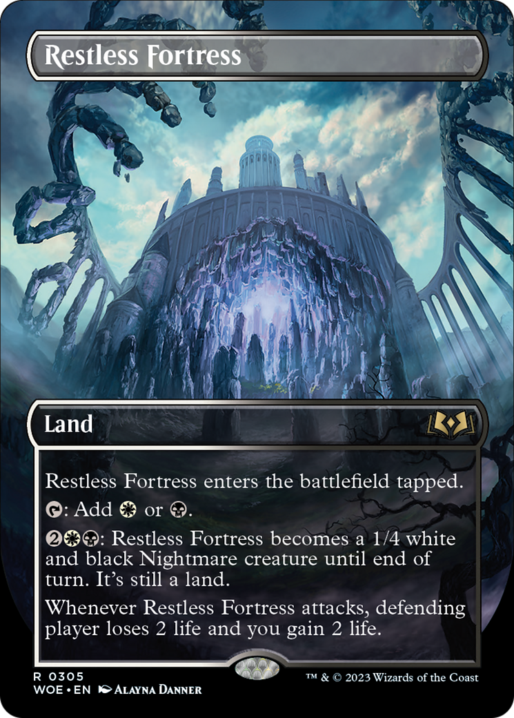 Restless Fortress (Borderless Alternate Art) [Wilds of Eldraine] | Boutique FDB TCG