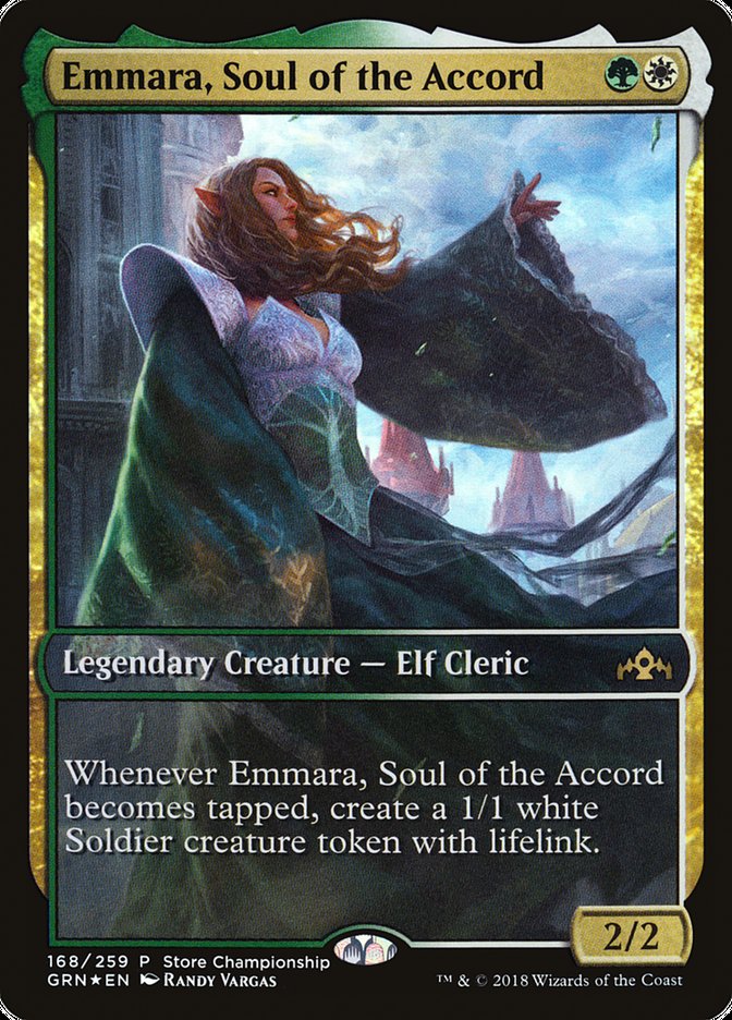 Emmara, Soul of the Accord (Store Championship) (Full Art) [Guilds of Ravnica Promos] | Boutique FDB TCG