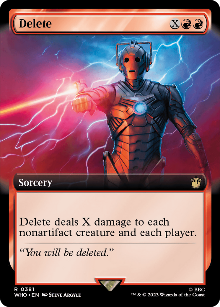 Delete (Extended Art) [Doctor Who] | Boutique FDB TCG