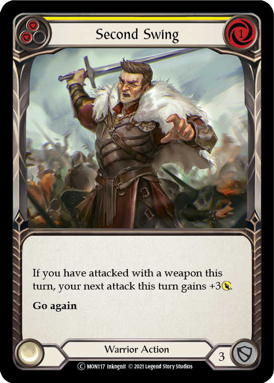 Second Swing (Yellow) [U-MON117-RF] (Monarch Unlimited)  Unlimited Rainbow Foil | Boutique FDB TCG